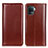 Leather Case Stands Flip Cover Holder M05L for Oppo A94 4G Brown