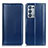 Leather Case Stands Flip Cover Holder M05L for Oppo Reno6 Pro 5G Blue