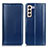 Leather Case Stands Flip Cover Holder M05L for Samsung Galaxy S21 5G Blue