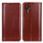 Leather Case Stands Flip Cover Holder M05L for Samsung Galaxy XCover 5 SM-G525F Brown
