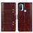 Leather Case Stands Flip Cover Holder M06L for Motorola Moto E20 Brown