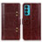Leather Case Stands Flip Cover Holder M06L for Motorola Moto Edge 20 5G Brown