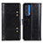 Leather Case Stands Flip Cover Holder M06L for Motorola Moto Edge (2021) 5G Black