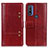 Leather Case Stands Flip Cover Holder M06L for Motorola Moto G Pure Red
