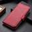 Leather Case Stands Flip Cover Holder M06L for Motorola Moto G51 5G Red