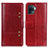 Leather Case Stands Flip Cover Holder M06L for Oppo A94 4G Red