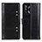 Leather Case Stands Flip Cover Holder M06L for Oppo A95 4G Black