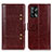 Leather Case Stands Flip Cover Holder M06L for Oppo A95 4G Brown