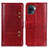 Leather Case Stands Flip Cover Holder M06L for Oppo F19 Pro Red