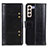 Leather Case Stands Flip Cover Holder M06L for Samsung Galaxy S21 5G Black