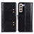 Leather Case Stands Flip Cover Holder M06L for Samsung Galaxy S21 Plus 5G Black