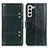Leather Case Stands Flip Cover Holder M06L for Samsung Galaxy S22 5G Green