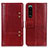 Leather Case Stands Flip Cover Holder M06L for Sony Xperia 5 III Red
