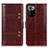 Leather Case Stands Flip Cover Holder M06L for Xiaomi Poco X3 GT 5G Brown