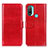 Leather Case Stands Flip Cover Holder M07L for Motorola Moto E20 Red