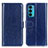 Leather Case Stands Flip Cover Holder M07L for Motorola Moto Edge 20 5G Blue