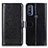 Leather Case Stands Flip Cover Holder M07L for Motorola Moto G Pure Black