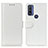 Leather Case Stands Flip Cover Holder M07L for Motorola Moto G Pure White