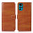 Leather Case Stands Flip Cover Holder M07L for Motorola Moto G22 Brown