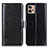 Leather Case Stands Flip Cover Holder M07L for Motorola Moto G32 Black