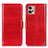 Leather Case Stands Flip Cover Holder M07L for Motorola Moto G32 Red