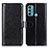 Leather Case Stands Flip Cover Holder M07L for Motorola Moto G40 Fusion Black