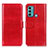 Leather Case Stands Flip Cover Holder M07L for Motorola Moto G40 Fusion Red