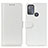 Leather Case Stands Flip Cover Holder M07L for Motorola Moto G50 White