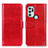 Leather Case Stands Flip Cover Holder M07L for Motorola Moto G60s Red