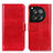 Leather Case Stands Flip Cover Holder M07L for OnePlus Ace 3 5G Red
