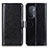 Leather Case Stands Flip Cover Holder M07L for OnePlus Nord N200 5G Black