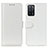 Leather Case Stands Flip Cover Holder M07L for Oppo A53s 5G White