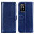 Leather Case Stands Flip Cover Holder M07L for Oppo Reno5 Z 5G Blue