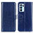 Leather Case Stands Flip Cover Holder M07L for Oppo Reno6 Pro 5G India Blue