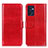 Leather Case Stands Flip Cover Holder M07L for Oppo Reno7 5G Red