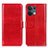 Leather Case Stands Flip Cover Holder M07L for Oppo Reno8 5G Red
