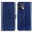 Leather Case Stands Flip Cover Holder M07L for Oppo Reno8 Pro 5G Blue