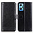 Leather Case Stands Flip Cover Holder M07L for Realme Q5 Pro 5G Black