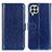 Leather Case Stands Flip Cover Holder M07L for Samsung Galaxy M33 5G Blue