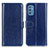 Leather Case Stands Flip Cover Holder M07L for Samsung Galaxy M52 5G Blue