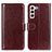 Leather Case Stands Flip Cover Holder M07L for Samsung Galaxy S22 5G