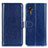 Leather Case Stands Flip Cover Holder M07L for Samsung Galaxy XCover 5 SM-G525F Blue