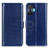 Leather Case Stands Flip Cover Holder M07L for Xiaomi Poco F4 GT 5G Blue