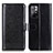 Leather Case Stands Flip Cover Holder M07L for Xiaomi Redmi Note 11S 5G Black