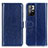 Leather Case Stands Flip Cover Holder M07L for Xiaomi Redmi Note 11S 5G Blue