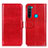 Leather Case Stands Flip Cover Holder M07L for Xiaomi Redmi Note 8 (2021) Red