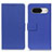Leather Case Stands Flip Cover Holder M08L for Google Pixel 8a 5G Blue