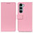 Leather Case Stands Flip Cover Holder M08L for Motorola Moto Edge S30 5G Pink