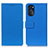 Leather Case Stands Flip Cover Holder M08L for Motorola Moto G 5G (2022) Blue