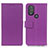 Leather Case Stands Flip Cover Holder M08L for Motorola Moto G Power (2022) Purple